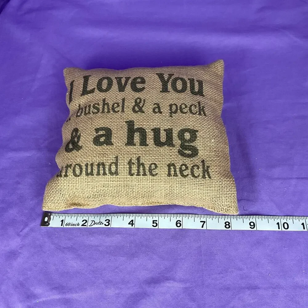 Burlap Throw Pillow - 